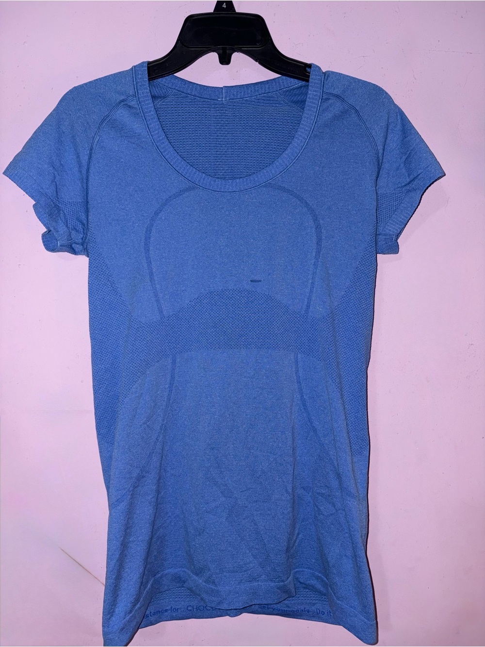 lululemon athletica Blue Short-Sleeve Seamless Performance Tee